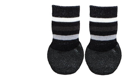 Trixie Hondensokken Anti-Slip Met Rubberlaag Rondom Zwart L-Xl 2 St