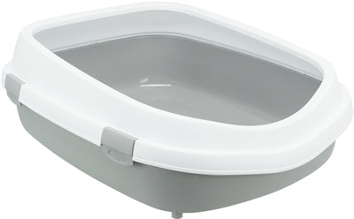Trixie – Bac à litière ouvert XXL avec rebord – Primo – Gris/Blanc – 71x56x25 cm - Caractéristiques