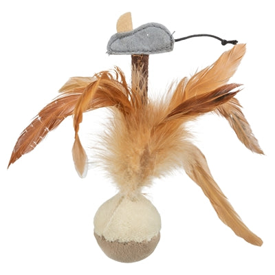 Trixie – Jouet pour chat – Balle à plumes culbuto avec souris – 15 cm - Caractéristiques