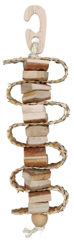 Trixie – Accessoire pour Oiseau – Jouet Suspendu – Bois avec Écorce & Sisal – 30 cm - Caractéristiques