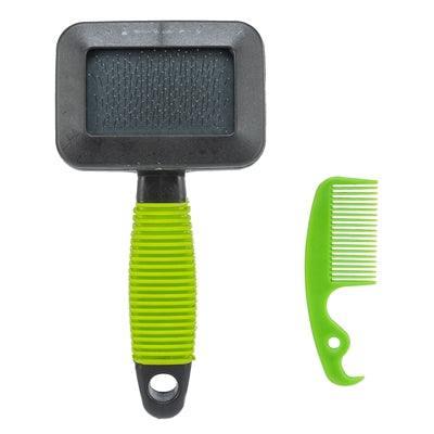 Trixie – Brosse Slicker pour rongeur – Picots métalliques souples – Vert – 13 x 7 cm - Caractéristiques