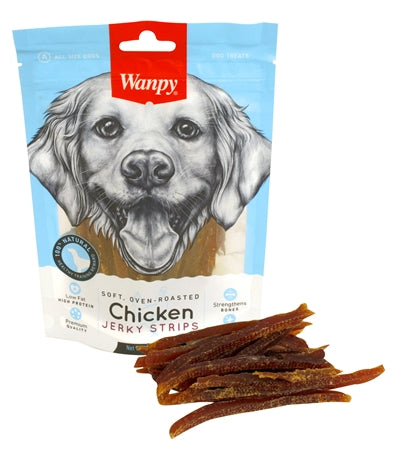 Wanpy – Friandises pour chien – Lanières de poulet séchées au four - 100g - Caractéristiques