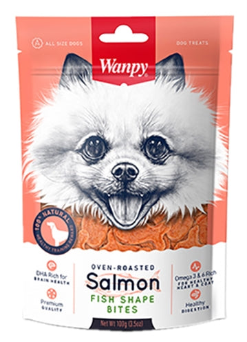 Wanpy – Friandises pour chien – Bouchées au saumon en forme de poisson – 100 g - Caractéristiques