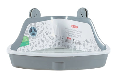 Zolux – Bac à litière d'angle pour rongeur – Gris - Caractéristiques