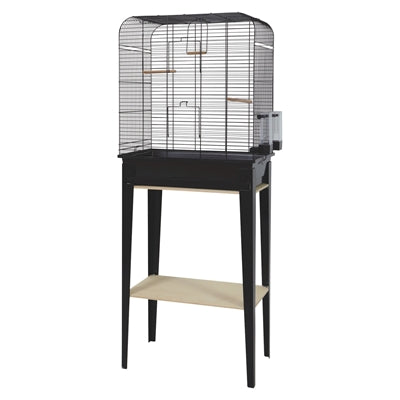 Zolux – Cage pour oiseau – Chic Loft avec meuble Noire - Caractéristiques
