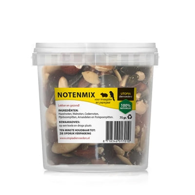 Utopia – Mélange de Noix pour rongeur et oiseau – Snack naturel énergisant – 75 g - Caractéristiques