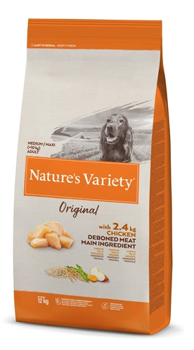 Nature's Variety – Croquettes pour chien – Original Adulte Moyen / Grand - Poulet – 12 kg - Caractéristiques