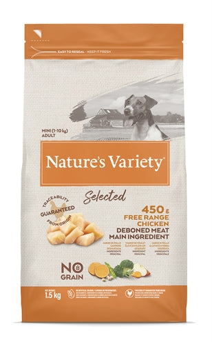 Nature's Variety – Croquettes pour chien – Adulte Petit - Poulet Fermier – 1,5 kg - Caractéristiques