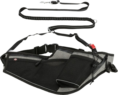 Trixie – Ceinture mains libres avec laisse – Gris / Noir – 115 - 150 cm - Caractéristiques