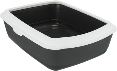 Trixie – Bac à litière ouvert pour chat – Classic Anthracite/Blanc – 47x37x15 cm - Caractéristiques
