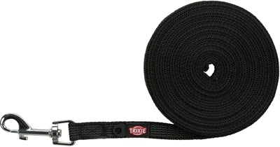 Trixie Hondenriem Sleeplijn Met Rubber Bekleed Zwart 5 Mtrx1,5 Cm
