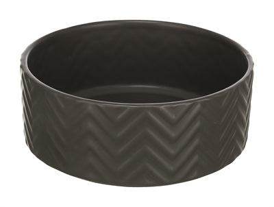 Trixie Voerbak / Drinkbak Wave Keramiek Grijs 20 Cm 1,6 Ltr