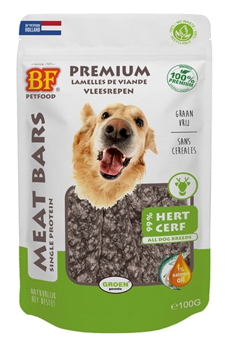 BF Petfood – Friandises pour chien – Barres de viande au cerf – 100 g - Caractéristiques