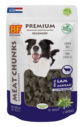 BF Petfood – Friandises pour chien – Bouchées de Viande Agneau – 200 g - Caractéristiques