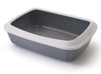 Savic – Bac à litière ouvert pour chat – Iriz Gris froid/Blanc - Caractéristiques