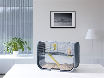 Savic Hamsterkooi Geneva Antraciet / Zilver 60X29X44 Cm