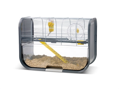 Savic Hamsterkooi Geneva Antraciet / Zilver 60X29X44 Cm