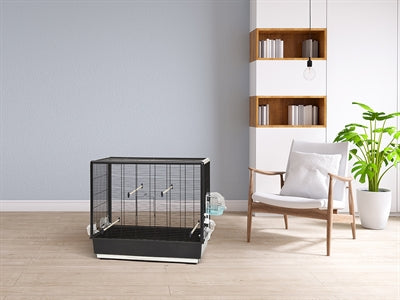 Savic – Cage pour oiseau – Primo 60 Knock Down noire – 80 cm - Caractéristiques