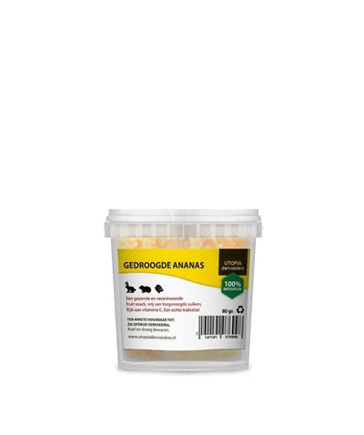 Utopia – Ananas séché – Snack naturel et exotique pour rongeur et oiseau – 80 g - Caractéristiques