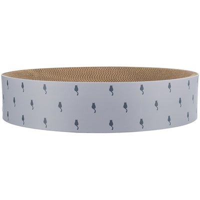 Trixie – Lilly – Corbeille à griffer ronde en carton avec herbe à chat – Gris Clair – Ø 45 x 10 cm - Caractéristiques