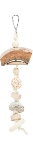 Trixie – Accessoire pour Oiseau – Jouet Naturel – Noix de Coco, Rotin & Pierre de lave – 35 cm - Caractéristiques