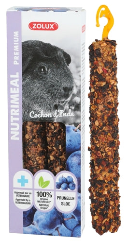 Zolux – Nutrimeal – Sticks pour cochon d'Inde à la prune – Lot de 2 - Caractéristiques