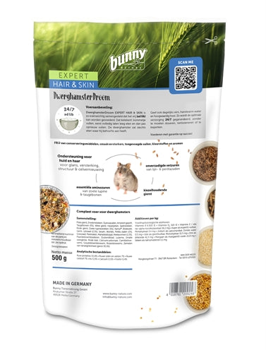 Bunny Nature Dwerghamsterdroom Expert Hair & Skin 500 Gr