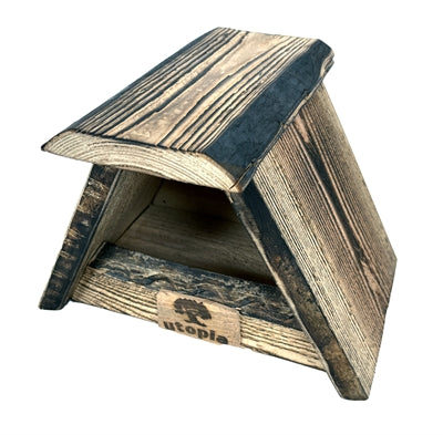Utopia – Accessoire Oiseau – Nichoir Rouge-gorge/Merle – Bois de Douglas Brûlé – 20x28x18 cm - Caractéristiques