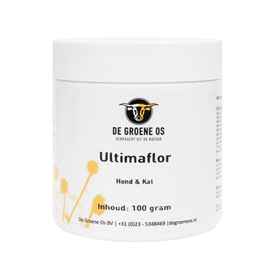 De Groene Os – Complément alimentaire pour chien et chat – Ultimaflor (Santé des intestins) – 100 g - Caractéristiques