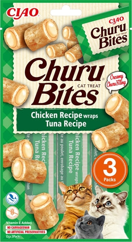 Inaba – Friandises pour chat – Bouchées au poulet fourrés au thon – 30 g - Caractéristiques