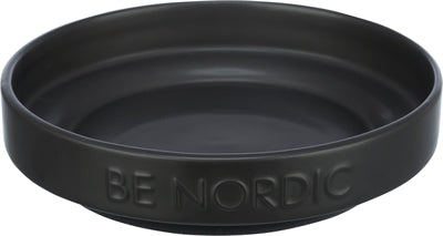Trixie Be Nordic Voerbak Kat Keramiek / Rubber Zwart 16 Cm