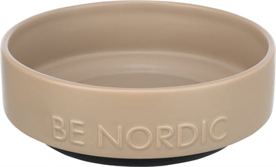 Trixie Be Nordic Voerbak Hond Keramiek / Rubber Taupe 16 Cm 2 St