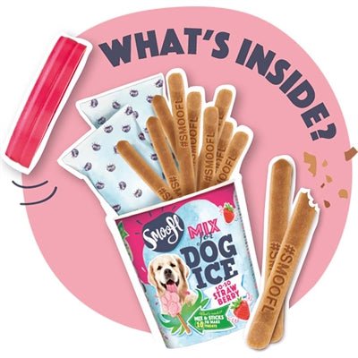 Smoofl – Friandises pour chien – Mélange pour glace goût fraise – 160 g - Caractéristiques