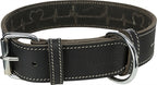 Trixie Rustic Vetleer Halsband Hond Heartbeat Zwart