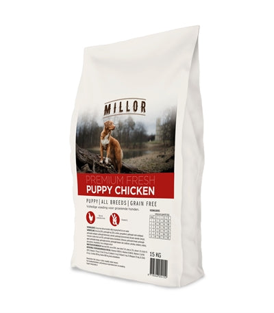 Millor – Croquettes pour chiot – Poulet frais supérieur sans céréales – 15 kg - Caractéristiques