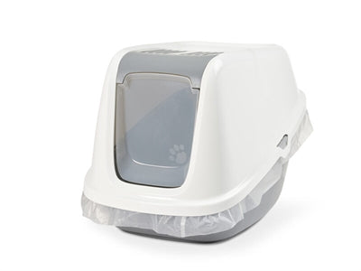 Savic – Maison de toilette pour chat – Nestor Géant Blanc/Gris clair – 76x56x55,5 cm - Caractéristiques