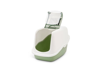 Savic – Maison de toilette pour chat – Nestor Vert Botanique – 56x39x38,5 cm - Caractéristiques