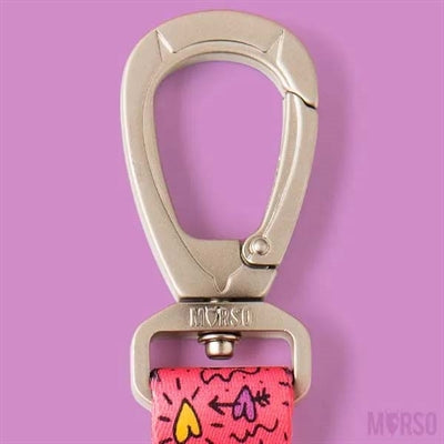 Morso Hondenriem Verstelbaar Gerecycled Pink Think Roze 75-230X1,5 Cm 1-4 Kg