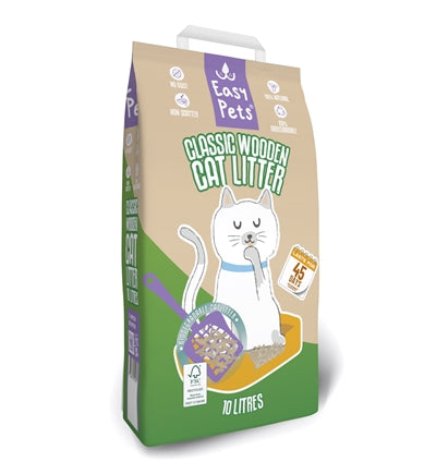 Easypets – Litière pour chat – Granulés de bois biodégradables - Caractéristiques