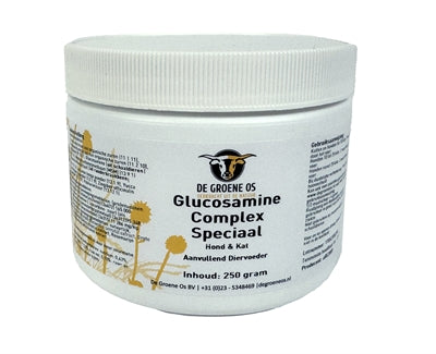 De Groene Os – Complément alimentaire pour chien et chat – Glucosamine Complexe Spécial (Articulations) – 250 g - Caractéristiques