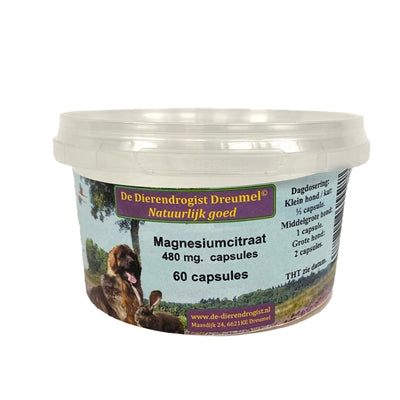 Dierendrogist Magnesium Citraat Capsules 480Mg 120 St
