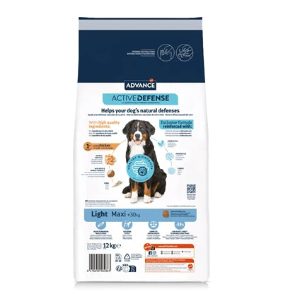 Advance – Croquettes pour chien – Maxi Light pour Grand Chien – 12 kg - Caractéristiques