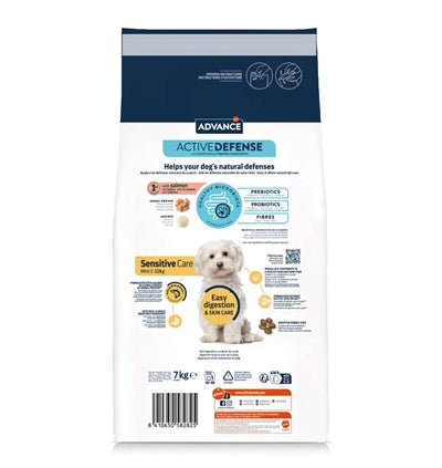 Advance – Croquettes pour chien – Mini - Sensitive- Saumon/Riz - Caractéristiques