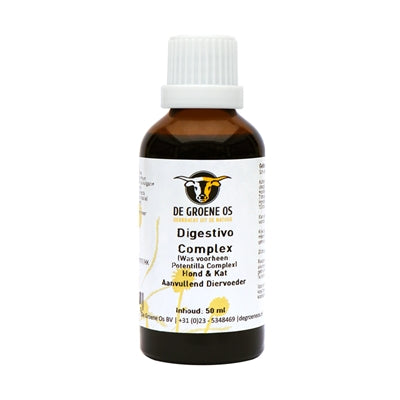 De Groene Os – Complément alimentaire pour chien et chat – Complexe Digestive – 50 ml - Caractéristiques