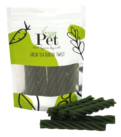 Veggie Pet – Friandises pour chien – Torsades Dentaires au Thé Vert – 100 gr - Caractéristiques