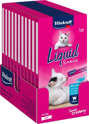 Vitakraft – Friandises pour chat – Cat Liquid Snack Saumon et Oméga 3 – 990 g - Caractéristiques