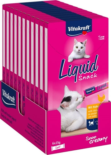 Vitakraft – Friandises pour chat – Cat Liquid Snack Poulet et Taurine – 990 g - Caractéristiques