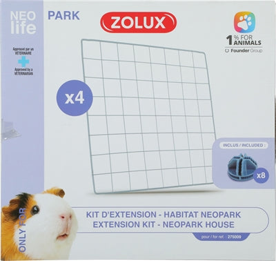 Zolux Neolife Neopark Cavia Uitbereidingsset Gaaspanelen 35X35 Cm 4 St