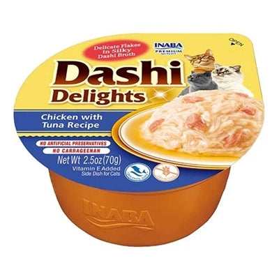 Inaba – Aliment humide pour chat – Recette au poulet et thon Dashi Delights – 70 g - Caractéristiques