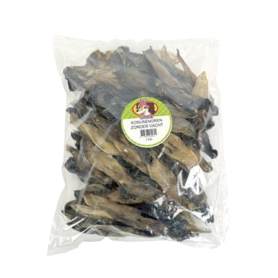 Petsnack – friandises pour chien – Oreilles de lapin sans poils – 1 kg - Caractéristiques